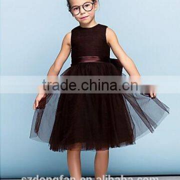 Hot Sale Mom And Daughter Dress Girls Brown Tutu Dress Evening Party Dress photo-3