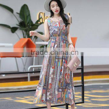 China Whosale Cheap Flower Girl Chiffon Dress Boho Maxi Long Beach Dress photo-5