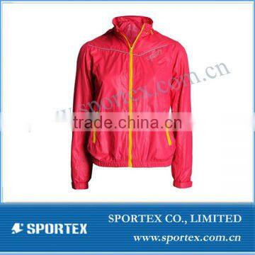 Functional Xiamen Sportex polyester skin jacket, ladies polyester jacket, polyester ladies jacket OEM#13109