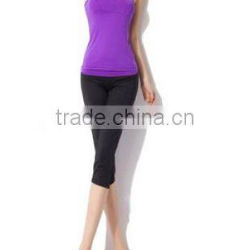 Purple Women Aerobics Pant Yoga Clothing Body Building sport wear