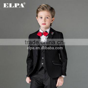 ELPA NXB0075 Designer 3 piece fancy tailor made slimming black red boys suits