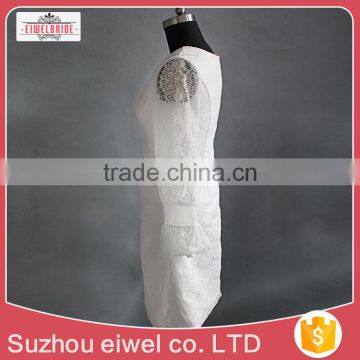 Long Sleeve Lace Applique Bridal Wedding Dress photo-3