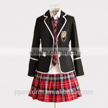 Juqian Wholesale Factory Price Blazer Suits Design School Uniform/Customized Western Style Blazer Nice High School Uniform photo-3