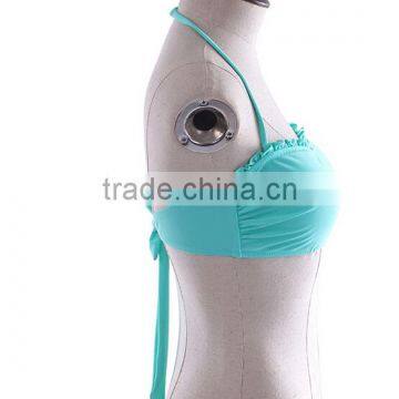 Hot Sale Summer Chevron Swim Ruffle Bandeau Top photo-5