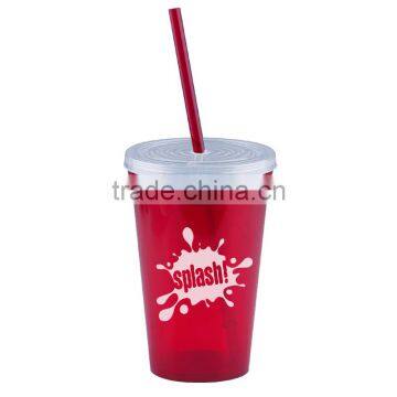 USA Made 16 oz Insulated Tumbler With Straw And Lid - Double-wall, BPA/BPS-free and Comes With Your Logo photo-3