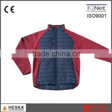 Mens softshell red sleeve sweater garments jacket knitted