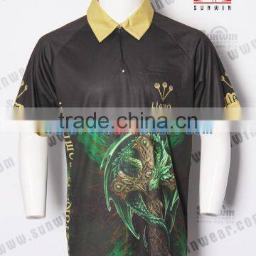 Quick Dry Custom Darts Jersey / Cheap Polyester Darts Jersey Sublimation photo-2