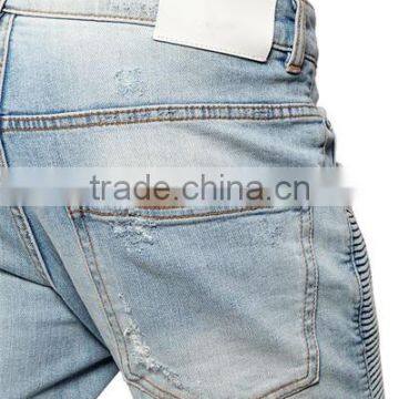 2017 Custom New Fashion Jeans Pants Shinny Wash Jeans Pants for Boys