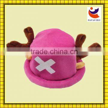 Factory direct wholesale professional custom Anime One Piece Tony Tony.Chopper Plush Hat One Piece Chopper Hat