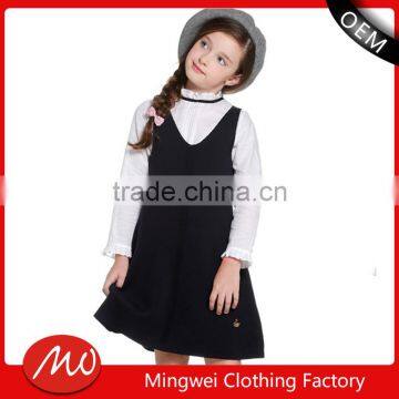 cheap wholesale long woolen handmade children sweater vest dresses designs for girl