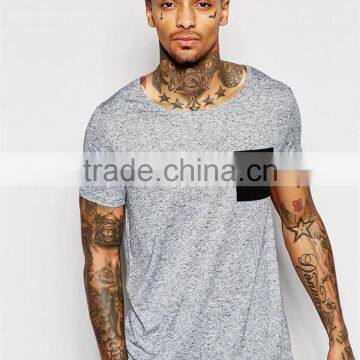 Guangzhou Shandao Factory 160g 100% Cotton O-Neck With Pocket Casual Summer Short Sleeve T Shirt Design photo-2