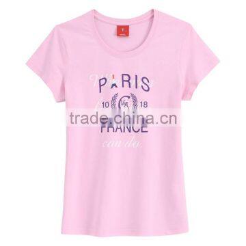 Wholesale cheap fashion plain t-shirt printing with customer's design