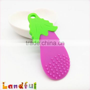 FDA Approved Silicone Vegetable Eggplant Baby Pacifier Pandent Toddler Teether