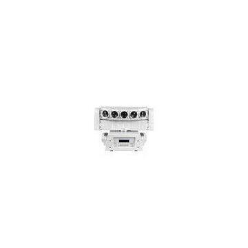 White 5pcs * 8W Moving Head Beam Light White LED Infinite Pan Movement Stage Lighting