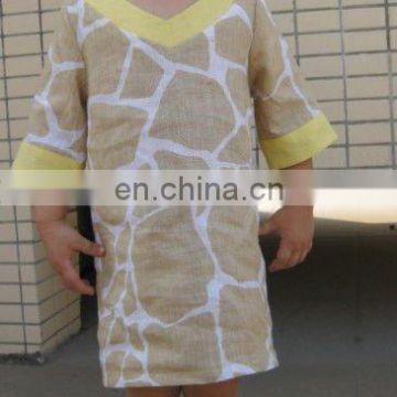 children linen dress/linen clothes in many colors for wholesale