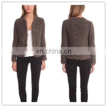 High quality new fashion women winter wool mohair jacket NT110