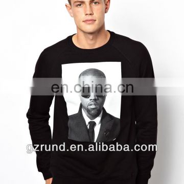 2014 summer Sweatshirt With Kanye West Print fashionable O-neck boy chinese supplier custom long-sleeve tshirt model-sc173