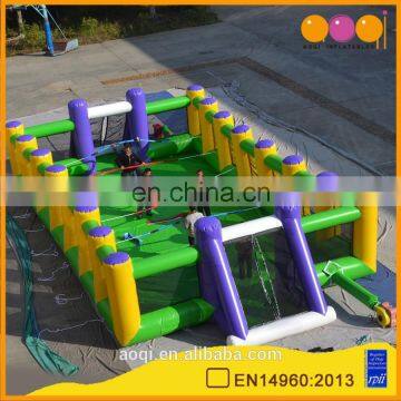 AOQI outdoor or indoor football court funny inflatable football court toy football stadium made in China