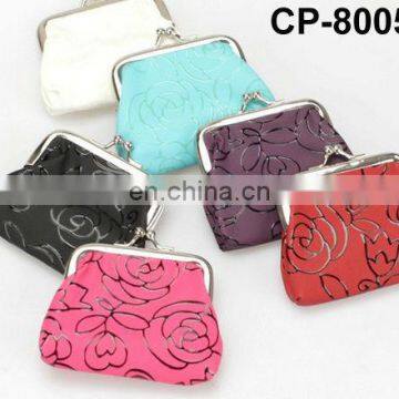 promotional pu fashion design coin purse