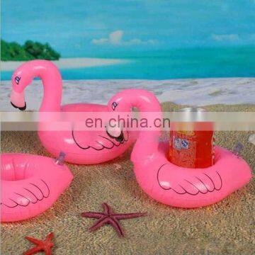 swimming pool float Inflatable pink flamingo coasters cup drink holder