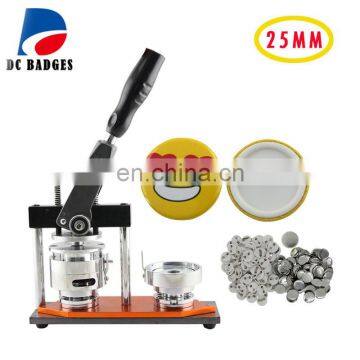 High Quality Rotary 1" 25mm Pin Badge Manual Metal Button Maker Machine Badge Making Press Machine