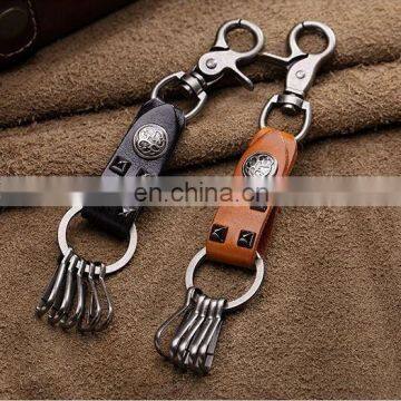 2015 NEW DESIGN RETRO VINTAGE RIVET LEATHER KEYCHAINS