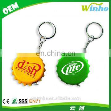 Winho customized bottle cap-shaped tape measure key ring