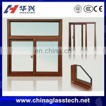 2014 new design aluminum types of glass windows for commercial building