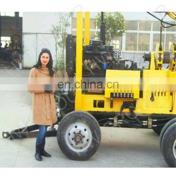 wheel undercarriage trailer mounted drilling rig/water well drilling rig with hydraulic cylinder