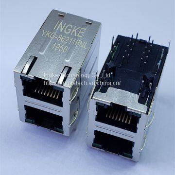 INGKE YKG-862119NL Direct Substitute TE 1840855-1 2 Port 1000 Base-T Through Hole RJ45 LAN Transformer