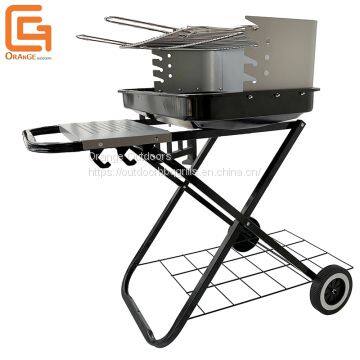 Rectangle Simple BBQ Grill Outdoor Folding Charcoal Grill With Adjustable Cooking Height photo-2