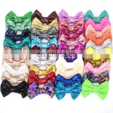 4 Inch/3 Inch DIY headbands babies accessories 38 colors sequin fabric baby girls kids hair bows without clip