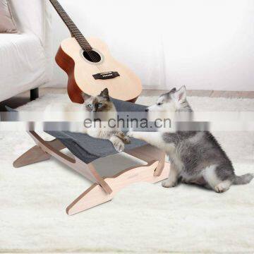 Cat Hammock Pet Cots for Small Animals Detachable Wooden Frame Square Hanging Cat Sofa Sleeping Bed photo-4