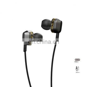 Elender Type C or 3.5 mm Pin Connector Wired Earphone , Four Horn Earbuds , Dual Moving Coil In-ear Headphone photo-3