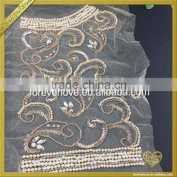 Wholesale Handmade Bridal Rhinestone Appliques Custom Embroidery Patches for Clothing FHA-053 photo-2