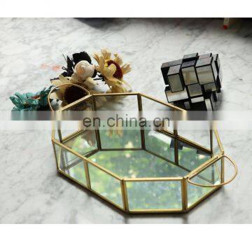 Decorative Countertop Organizer, Jewelry Perfume Makeup Mirror Tray photo-2