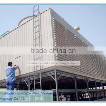 FRP mechanical draft cooling tower, GRP hand lay-up cooling box