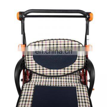 Removeable Foldable Steel Old Man Shopping Trolley Cart Walker Rollator With Basket