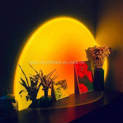 Rainbow projection lamp Sunset Projector Atmosphere USB Led Night Light home Background Wall Decoration Table Lamp