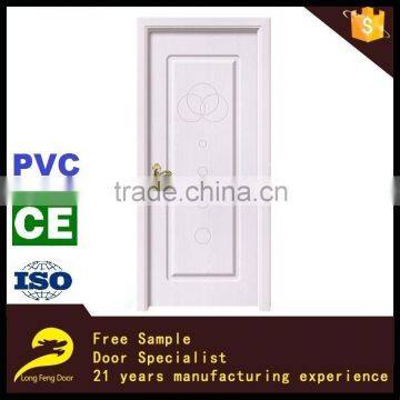 Fast PVC doors plain white bedroom wood panel door design for sale