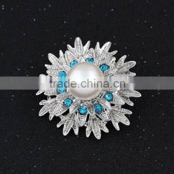 Wholsale Fashion Silver Gold Crystal Rhinestone Diamond Pearl Wedding Bouquet Airplane Brooch photo-2