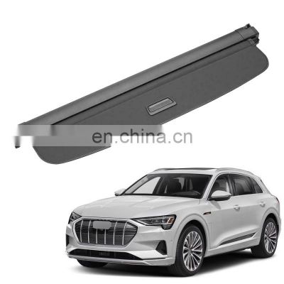 Black Beige Color Canvas Retractable Cargo Cover Tonneau Cover For Audi E-tron 2019-2021