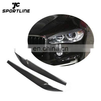 Carbon Fiber Front Car Eyelids for BMW X5 X5M F15 X6 X6M F16 15-17