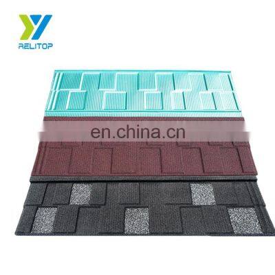 Acrylic coated stone chip spanish style roof tiles for villa house