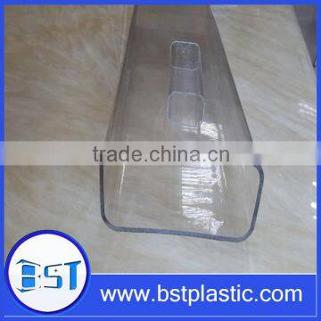 High quality extruded clear plastic square tube