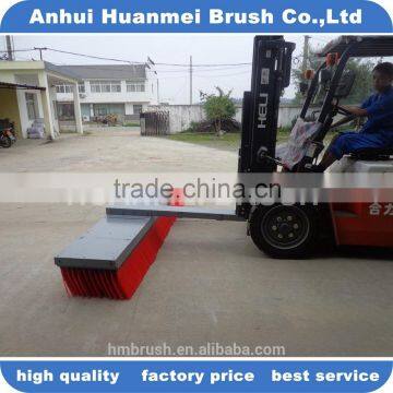 Forklift attachment brush for road sweeper brushes