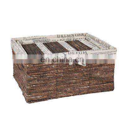 Hot sale storage and tissue wicker canvas basket