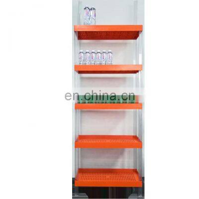 5 shelves bottle floor standing rack supermarket PVC beverages display shelf