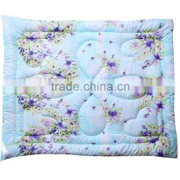 Wholesale elegant wisteria printed home use full size queen size polyester quilt bed comforter set