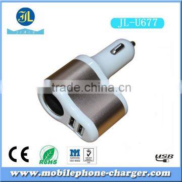 3 in 1 Car Charger With Oem LOGO Dual Usb Port Car Charger 3.1A Car Cigarette Lighter Power Charger photo-4